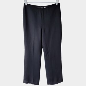 Liz Claiborne Suits Size 14 Black Lined Polyester Side Zip Pants 31in Inseam